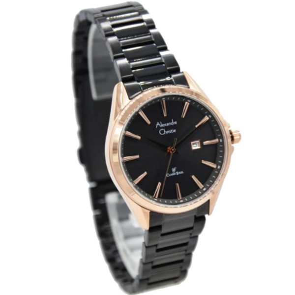 Alexandre Christie AC 8552 Rosegold Black Lady LDBBRBA Alexandre Christie AC 8552 Rosegold Black Lady LDBBRBA